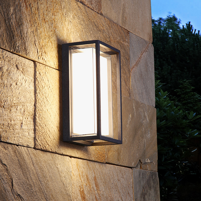 Luz de pared LED minimalista moderna acrílica impermeable IP65 9W lámpara de pared LED para interiores y exteriores para alumbrado público de jardín abstracto
