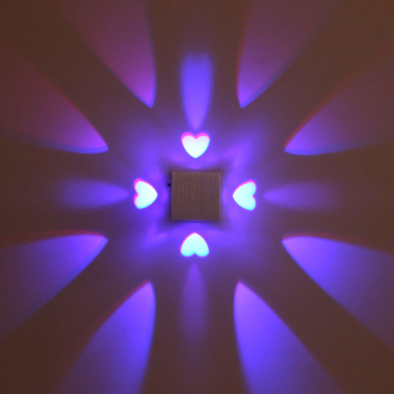 Lámpara de pared LED en forma de corazón, lámpara de pared con control remoto, lámparas de pared para dormitorio, sala de estar, peluquería, alta calidad, precio barato, alta calidad