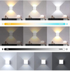 Luces de pared Led cuadradas Pasillo exterior Pasillo Lámpara regulable multicolor hacia arriba con sensor de movimiento para pared KTV Bar Dormitorio