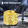 Luces de hadas de cadena solar 200 m Luces de Navidad Guirnalda impermeable al aire libre Lámpara de energía solar Navidad para decoración de jardín.