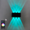Lámpara de pared LED regulable compatible con Bluetooth para aplicación remota de luz de pared interior RGBW utilizada para decoración de vacaciones AC85-265V
