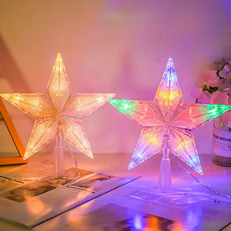 LED Christmas Tree Top Star Light aplique de pared led para exteriores aplique de pared led para exteriores