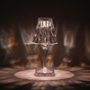 Lámpara de mesa de cristal Lámpara de noche pequeña Lámpara de mesa recargable que proporciona un ambiente creativo para la decoración de la barra de noche y 
