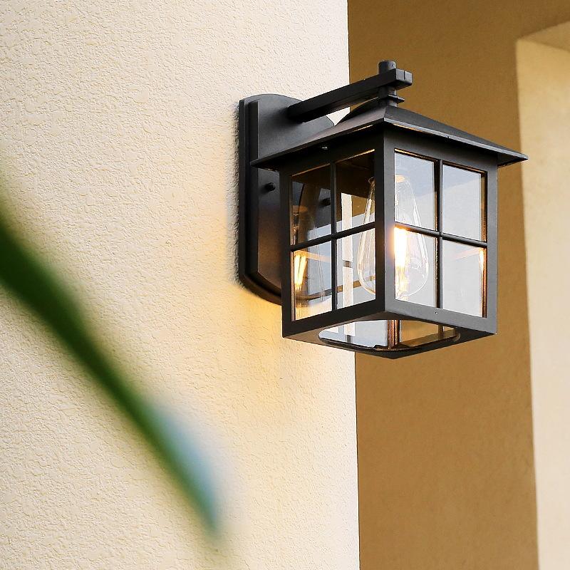 Popular lámpara de pilar cuadrado de Europa al aire libre Retro impermeable columna luz jardín balcón Villa comunidad pasillo Chapitar lámparas