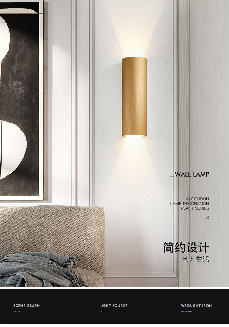 Nuevas lámparas de pared Led Luz lineal Arriba y abajo Lámpara de cuerpo luminoso Artículo Estilo de iluminación Oficina moderna Material Rohs Flujo de entrada Epistar