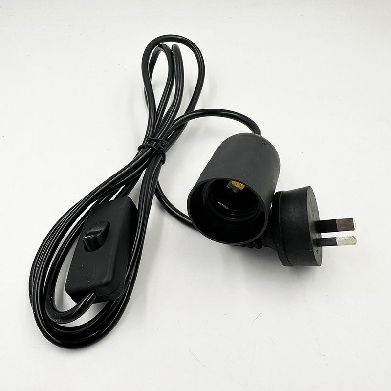 Cable de alimentación de atenuación de la UE de 1,8 M, Bases de lámpara E27, enchufe redondo con Cable de interruptor para lámpara de araña E14, portalámparas, 220V, 110V
