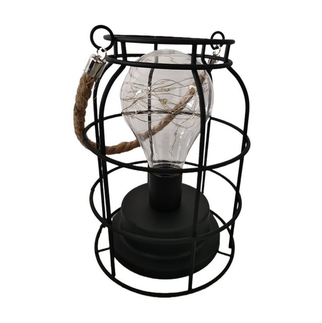 Lámparas de mesa de arte del hierro Retro para dormitorio, sala de estar, lámpara de noche LED, lámpara de cama, luz de noche, luz decorativa de Navidad