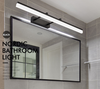 Luces LED Faros de espejo de aluminio 9 W Ángulo ajustable giratorio Lámparas de pared de temperatura de tres colores Luz de baño interior
