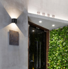 Luz LED decorativa de 6W y 12W, moderna lámpara de pared Semicircular impermeable para exteriores, ángulo de iluminación de pared hacia arriba y hacia abajo, luz regulable