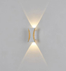 Aplique Led de pared de estilo moderno Simple dorado, lámpara impermeable, accesorio de iluminación luminosa, candelabro de decoración interior