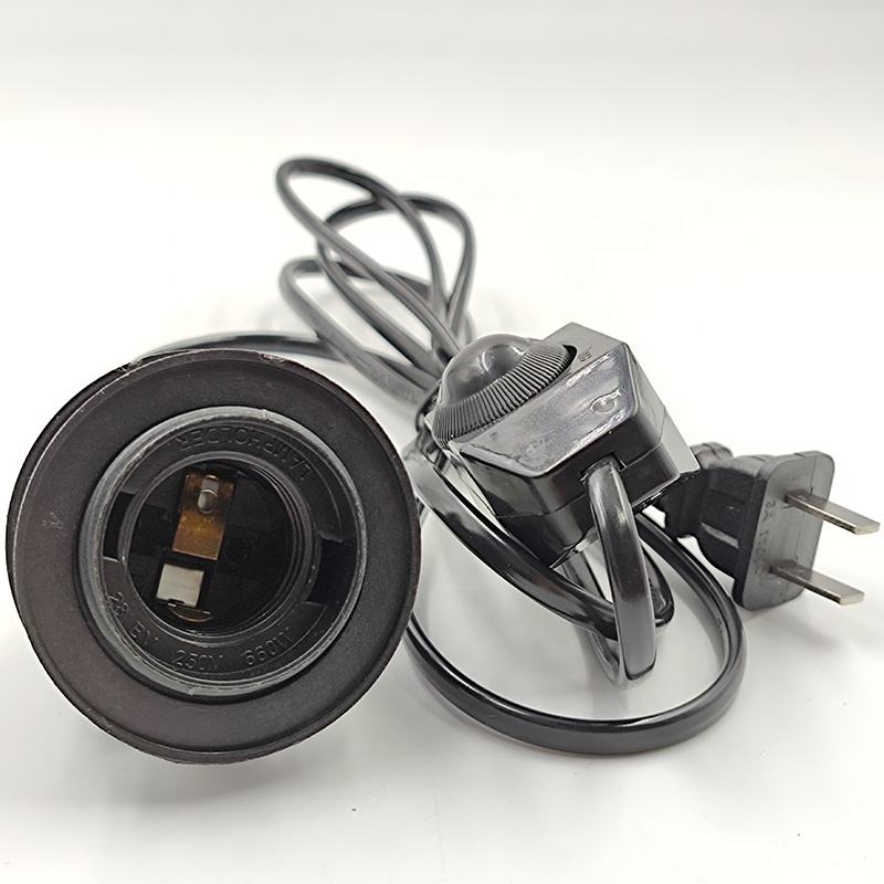 Interruptor de atenuación de 110V, 220V, 301, interruptor regulable E26 E27, enchufe de cable eléctrico, interruptor y cable de 0,75mm, 0,5mm, 0,35mm, portalámparas E26