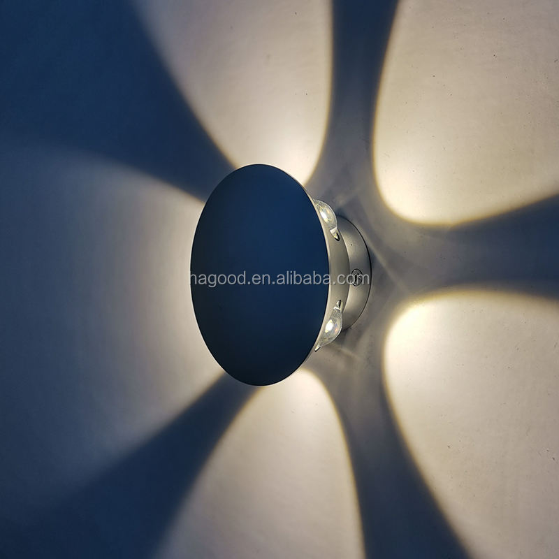2023 Nueva luz de paso empotrada de aluminio IP65 Luz de pared de escalera Led 3w Interior Exterior Negro Luminoso Lámpara de cuerpo blanco Artículo de potencia Chip de iluminación