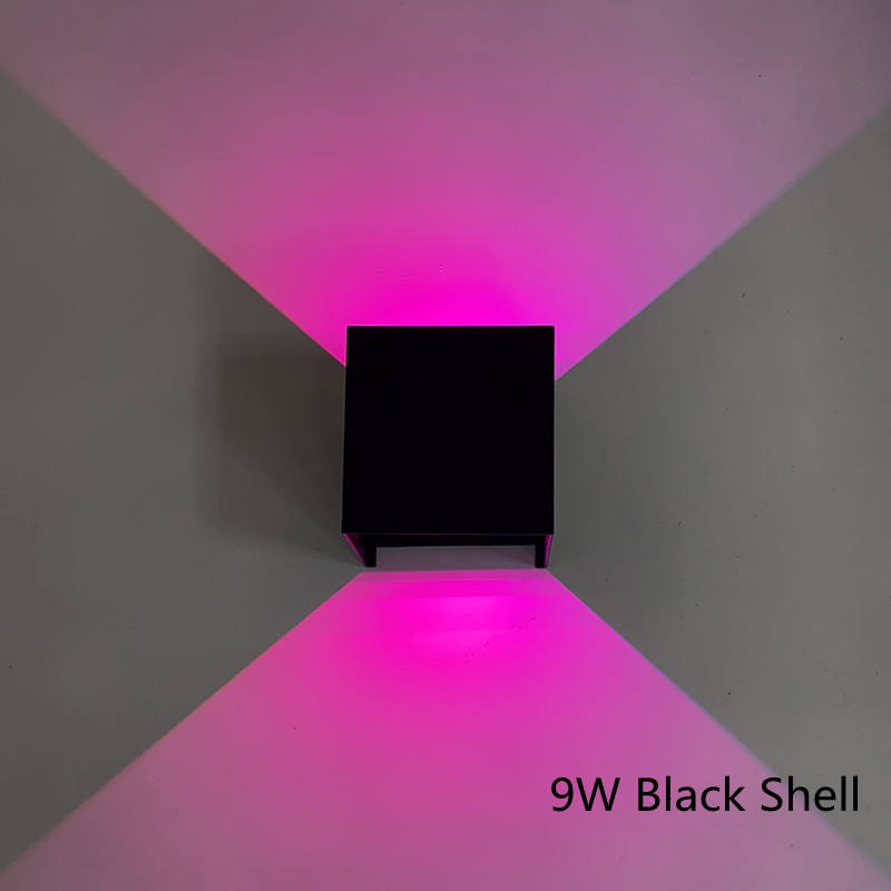 Lámpara de pared RGB inteligente para exteriores, lámpara de pared RGB que cambia de Color regulable, resistente al agua, IP65, lámpara ajustable para exteriores