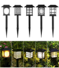Lámpara solar de 5 LED para patio, lámpara de suelo para césped, lámpara solar para jardín, enrejado de jardín, decoración de luz para habitación antigua al aire libre, estilo americano 