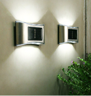 Nueva lámpara solar 6LED IP65 Lámpara impermeable al aire libre Lámpara de pared del patio para la decoración de la villa del jardín