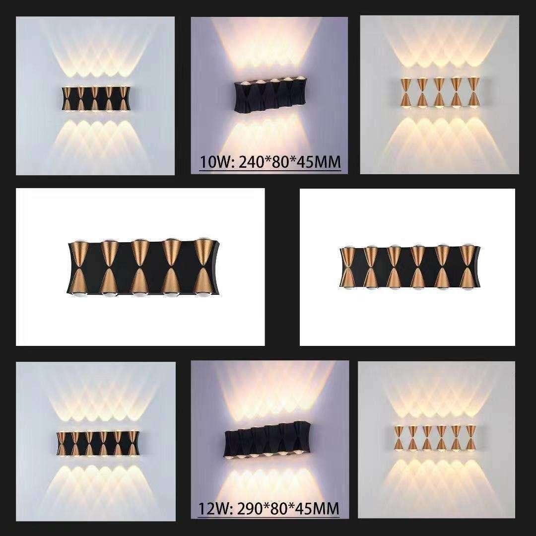 Lámpara de pared de jardín impermeable IP65 LED Lámpara de pared LED interior y exterior decorativa