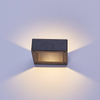 Luz LED para porche impermeable al aire libre 6W 12W lámpara de pared de aluminio negro jardín patio pasillo balcón aplique luz AC110V/220V