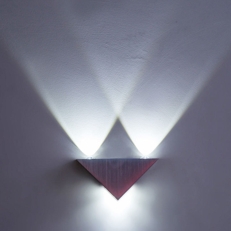 Triángulo 3W astilla led lámpara de pared para iluminación interior AC85-265V Accesorio de iluminación Aluminio Sin parpadeo Control remoto Apliques de pared