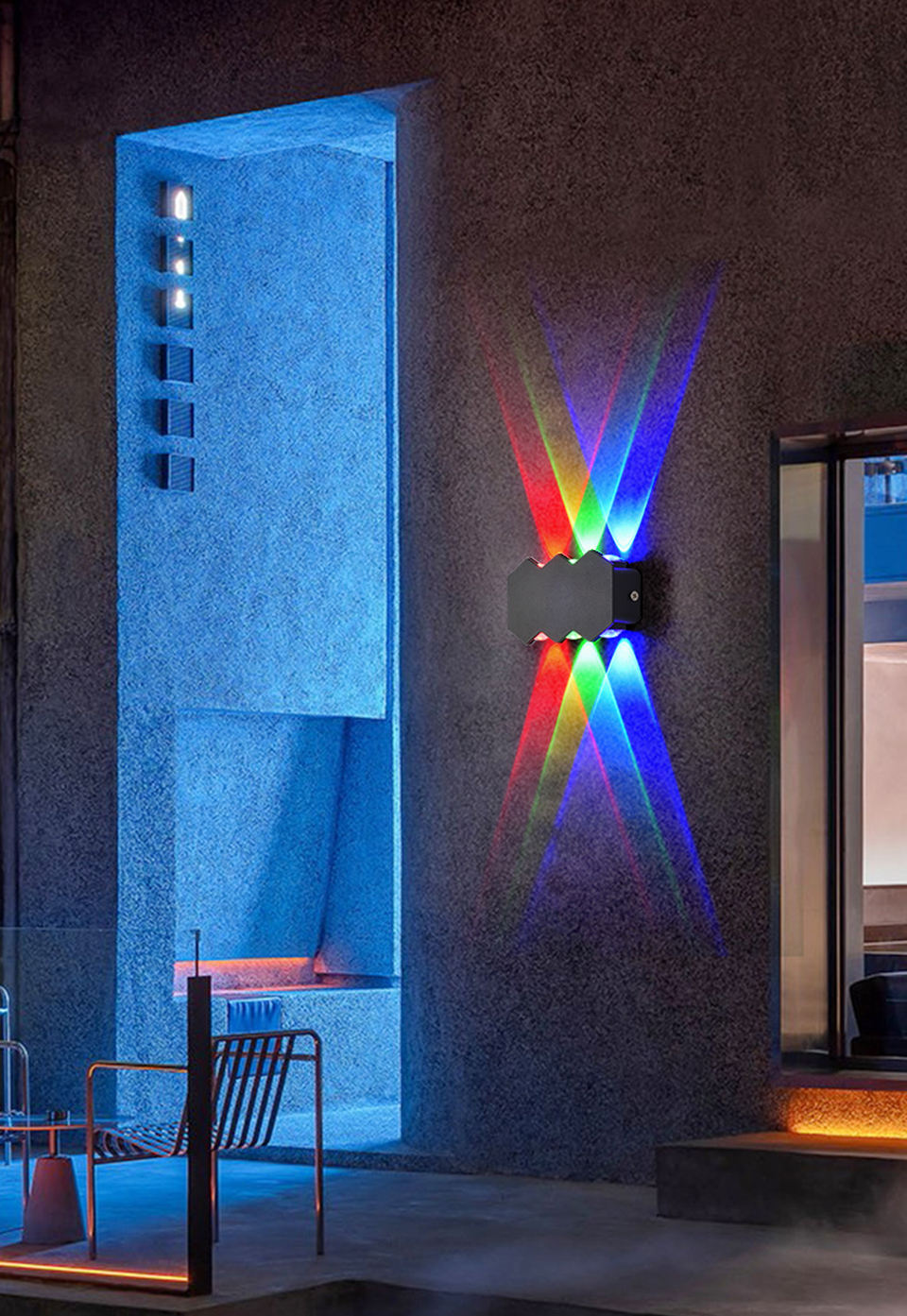 Moderna, sencilla, creativa, para exteriores, impermeable, lámpara de pared LED, lámparas de patio, lámpara de puerta, terraza, jardín, luz de pared