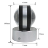 Lámpara de pared LED para interiores, decoración para sala de estar, luz de pared, accesorio de iluminación para el hogar, luz para escaleras, AC90-260V redondo de aluminio