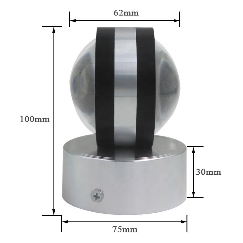 Lámpara de pared LED para interiores, decoración para sala de estar, luz de pared, accesorio de iluminación para el hogar, luz para escaleras, AC90-260V redondo de aluminio