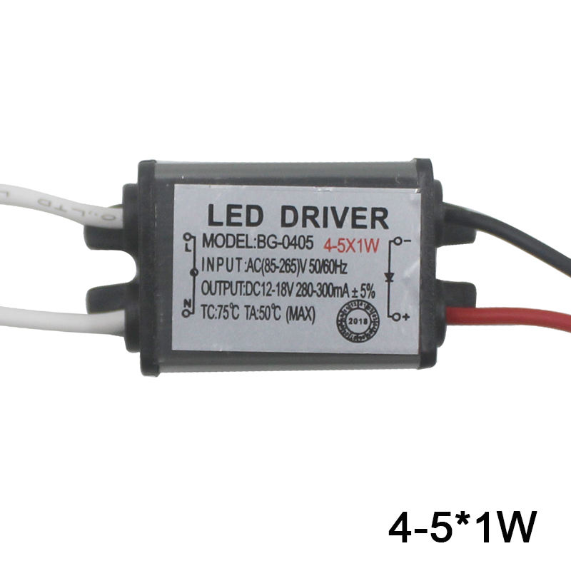 1-3W IP65 controlador de luz LED a prueba de agua AC85-265V DC3-43V transformador LED adaptador de fuente de alimentación para lámpara/Chips Led para exteriores