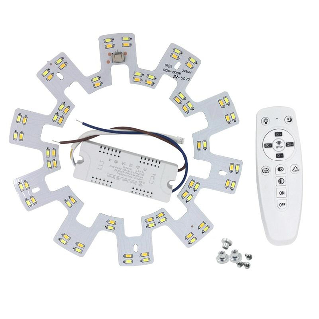 Candelabro de techo inteligente de 2,4G LED 5730 SMD Chip superficie de fuente de luz de repuesto con Control remoto para sala de estar cocina
