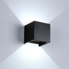 Ajustable Ip65 High Lumen 12W Cube Up And Down Led Lámpara de pared LED para exteriores