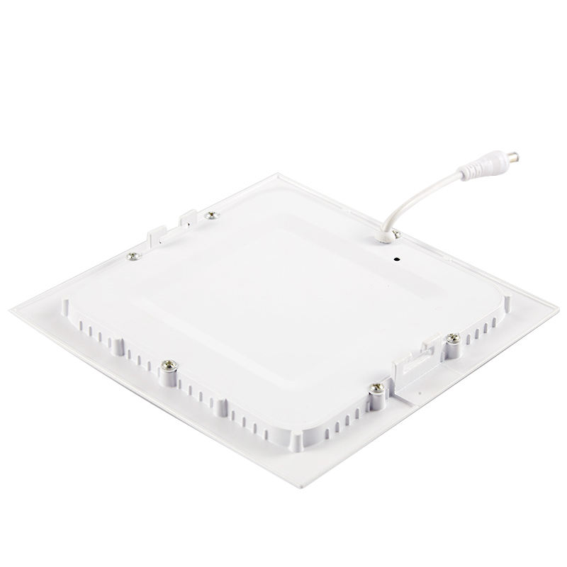 Panel LED cuadrado de potencia máxima regulable ultrafino, lámpara de techo, luz LED descendente de 3W/4W/6W/9W/12W/15W/18W/24W, blanco cálido/frío