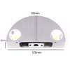Semicírculo 3W LED Lámpara de pared Aluminio Arriba Abajo Luces de pared para dormitorio Pasillo junto a la cama Sala de estar