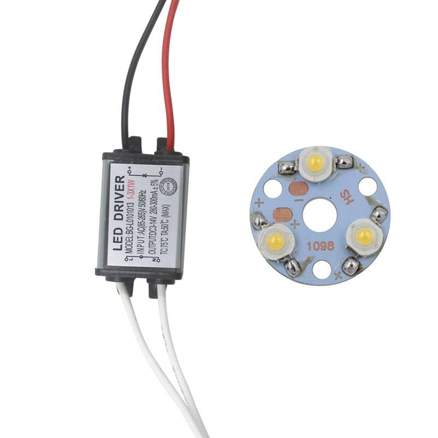 Lámpara de bombilla de alta potencia de 3W con transformador de iluminación de controlador de adaptador de controlador LED 280-300mA