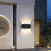 Moderna lámpara de pared LED de 4W para exteriores, resistente al agua, IP65, de aluminio, luz de pared hacia arriba y hacia abajo, aplique de decoración para porche de jardín, luz de 110V y 220V