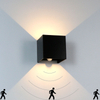 12W Sensor de movimiento LED Luz de pared Exterior Impermeable IP65 Porche Jardín Lámpara de pared Decoración Iluminación