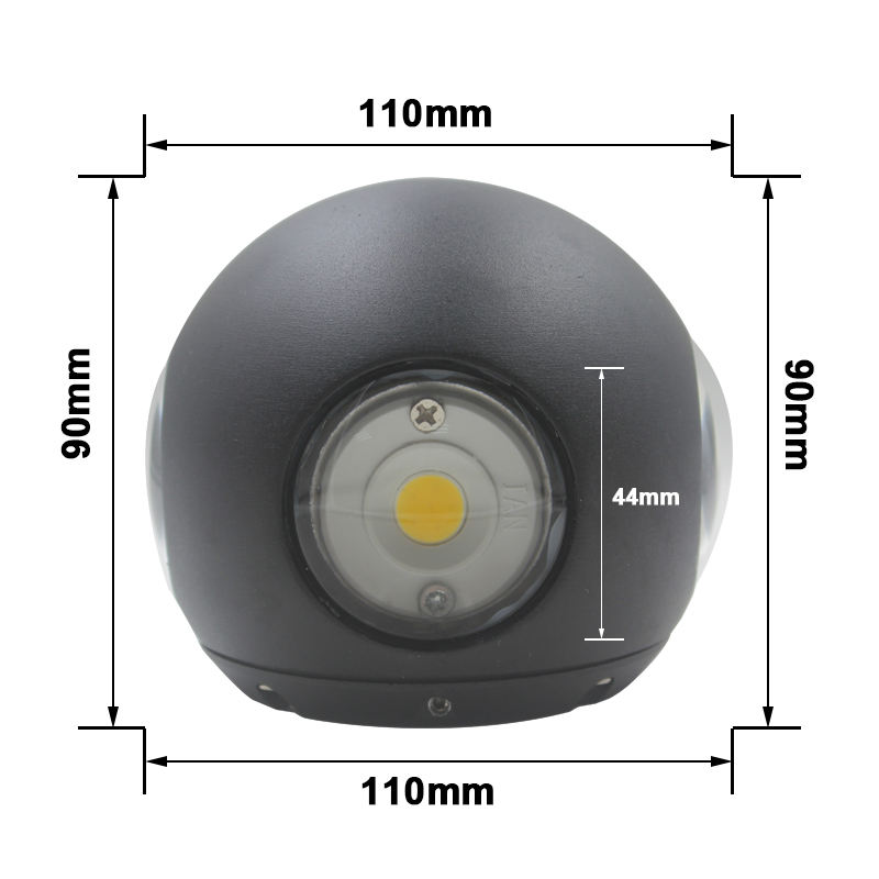 Decoración de proyecto Industrial de estilo nórdico para iluminación de Bar KTV, fácil instalación, luces de pared para interiores y exteriores, 6W, 12W