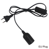 Cable de alimentación de 1,8 m, Bases de lámpara E27, enchufe europeo con cable de interruptor para bombilla LED colgante, soporte de enchufe de suspensión para lámpara colgante e27