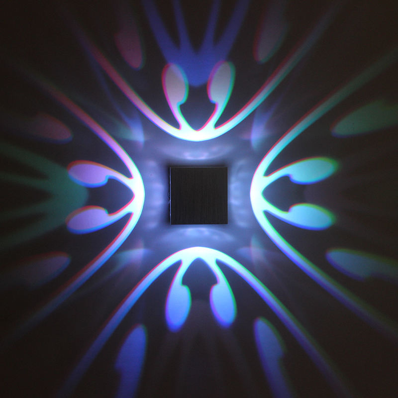 Lámpara led RGB de alta calidad Lámpara de pared de mariposa de cuatro lados y luz nocturna interior con precio de fábrica.