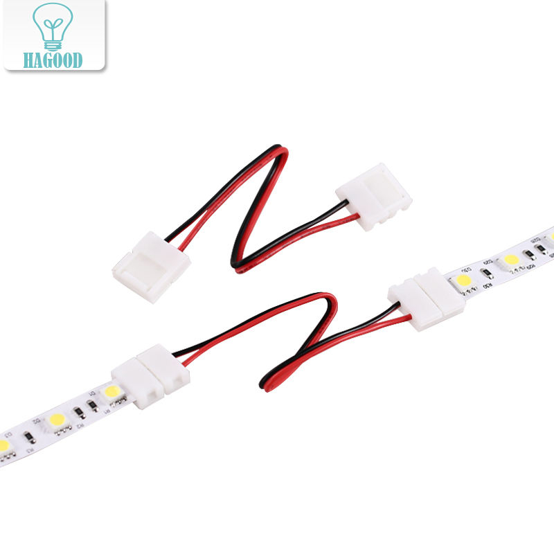 Conector de tira LED doble de 2 pines y 10mm con conexión sin cables sin necesidad de soldadura/conector de soldadura para tira Led 5050/5630