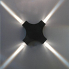 Nuevo LED Lámpara de pared para exteriores 12W Cross Star 4 lados Iluminación impermeable IP65 para decoración de jardín
