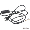 Cable de enchufe de la UE con interruptor de botón doble de venta caliente con enchufe de cable de alimentación de seguridad 100%