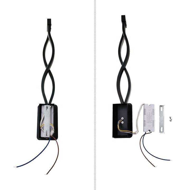 Lámpara de pared LED de 21W, luces de pared de atenuación continua de 2,4G con control remoto, escaleras, pasillo, blanco cálido largo, temperatura de tres colores