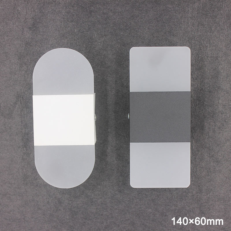 Luz de pared de alta calidad para habitación de hotel para mesita de noche interior Lámpara de pared de acrílico negro de ángulo recto Luz de pared led de 6W con precio de fábrica