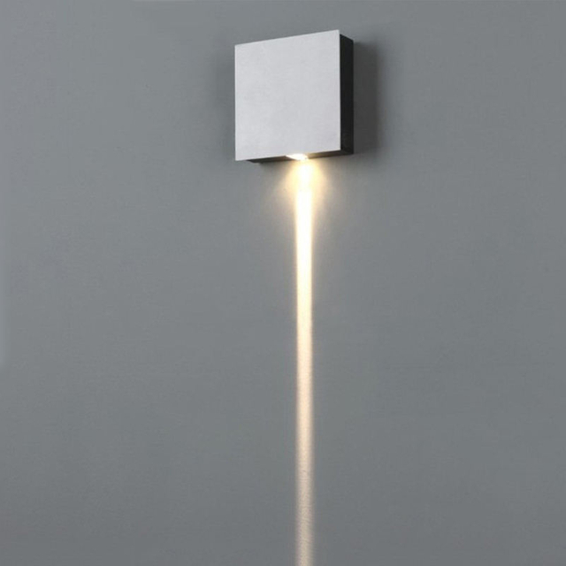 Aplique de pared led cuadrado de plata de buena calidad, lámpara de aplique para loft, precio de fábrica, iluminación interior moderna