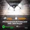 100 luces de pared solares LED Lámpara solar al aire libre Sensor de movimiento Luz de calle solar alimentada por energía solar para luz de jardín