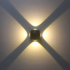 Nuevo artículo, lámpara de pared Led redonda para exteriores de 12 W, impermeable, blanca, con fuente de iluminación de 4 lados, artesanías, escritorios de recepción, lámpara redonda Decora
