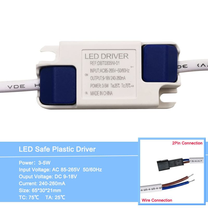 Transformadores de iluminación LED de 1-36 W fuente de alimentación AC100-240V adaptador de controlador de corriente constante LED de alta calidad 300mA para luces LED