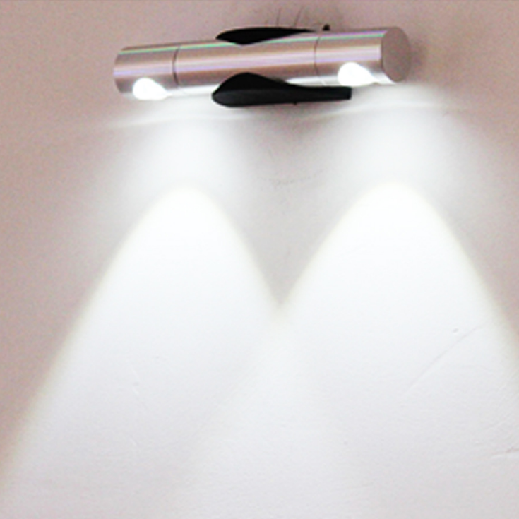Moderna lámpara LED de pared para interiores de 6W, candelabro de aluminio para iluminación del hogar, dormitorio, sala de estar, pasillo, luz de pared decorativa, AC85-265V giratorio