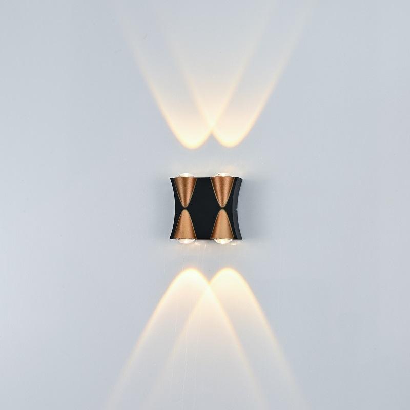 Lámpara LED de pared brillante de lujo para exteriores, impermeable, para Villa, Hotel, pared Exterior, balcón, lámpara para exteriores, poste de puerta para patio, lámpara de pared Led