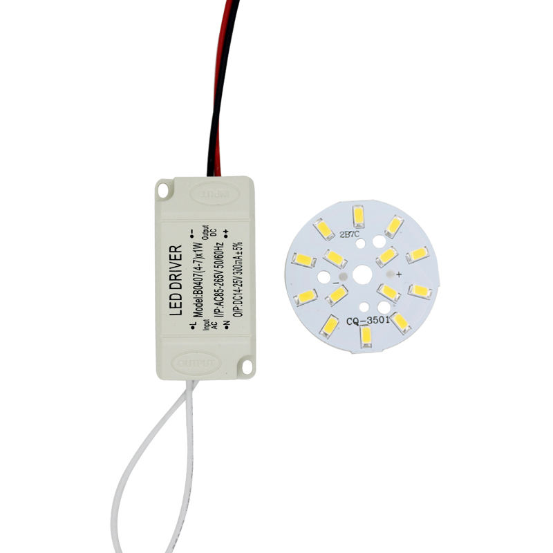 3W 5W 7W 9W 12W 15W 18W 24W SMD5730 Chip de diodo emisor de luz + fuente de alimentación del controlador LED de carcasa de plástico para luz de techo LED