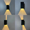 Impermeable IP65 Lámpara de pared led moderna 12W Regulable LED Escaleras Sconce Luz para sala de estar Pasillo Luz de fondo AC85-265V