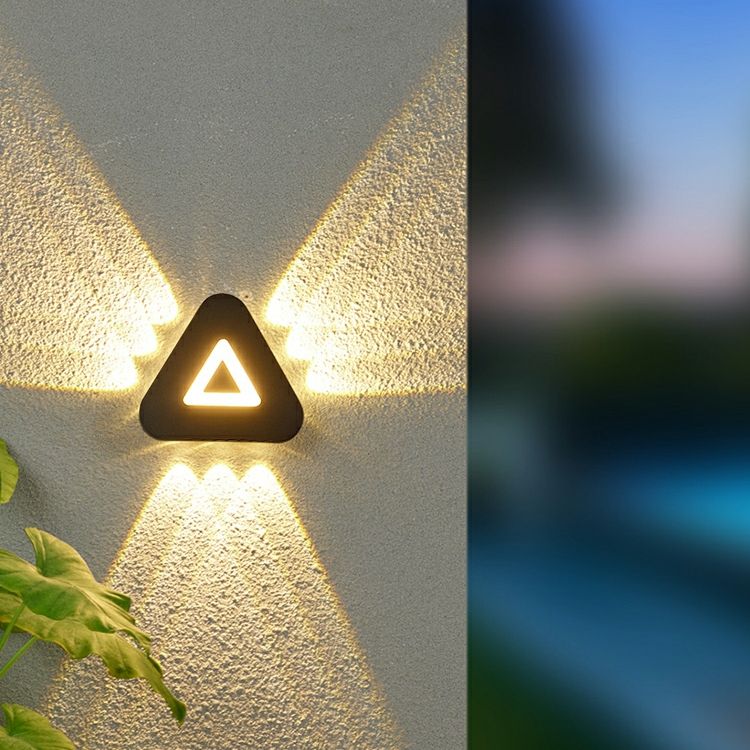 Lámparas de pared LED con forma de triángulo minimalista moderno, lámparas de pared para exteriores de estilo nórdico, sala de estar, AC85-265V de 12W, iluminación elegante Simple